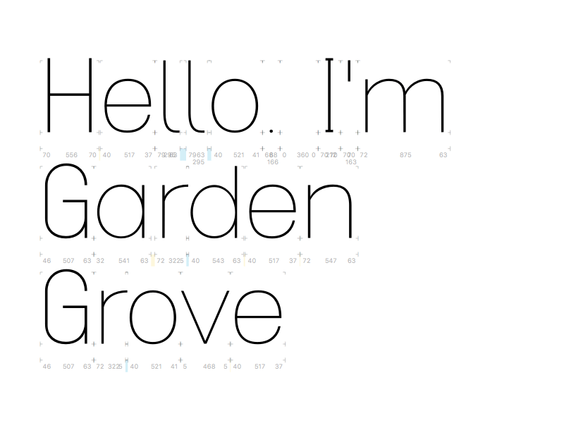 Garden Grove typeface typography