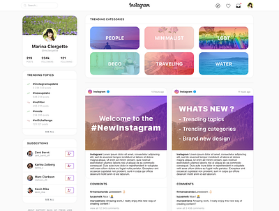 Instagram desktop redesign design desktop instagram instagram design instagram post instagram redesign new design new version redesign revamp social media social network ui