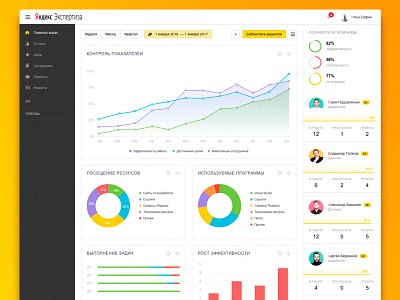 Yandex Expertise analyst concept dashboard diagram ui ux web