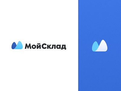 MoySklad Logo blue branding logo tipography