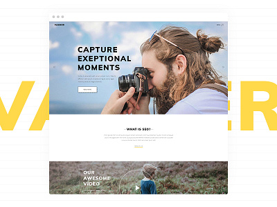 Vakker - Photography Studio agency animation bbpress clean design flat modern photogarphy type typography ui ux vector web website