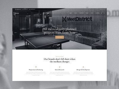 Etienne - Business home agency design flat modern type typography ui ux web website