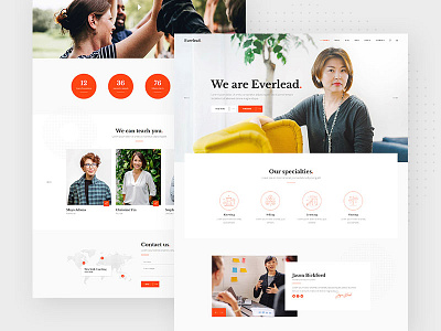 Everlead - Life Coach and Speaker Theme clean design life coach modern type typography ui ux web website wp theme