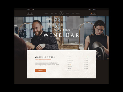 Apéritif - Wine bar clean design flat modern type typography ui ux web website