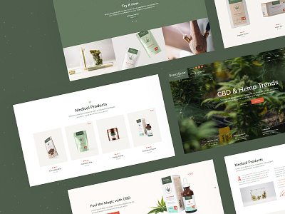 Green Grow branding design flat modern product design type typography ui ux web website