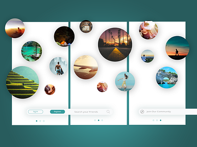 Dribbble2 mobile onboard onboarding onboarding screen travel