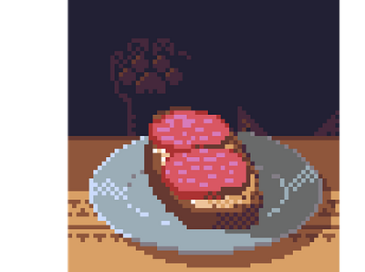 Sausage Sandwitch cats food minifoodchallenge pixel pixelart
