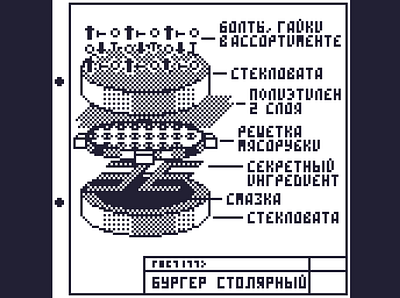 5. Burger blackandwhite drawing food pixel pixelart