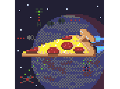 12. Pizza food pixel pixelart starwars