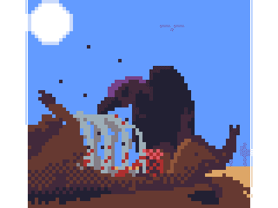 14. Pork Ribs desert nature pixel pixelart savanna wildlife