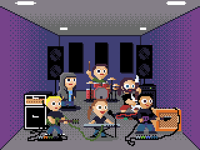 Studio metalband pixel pixelart studio