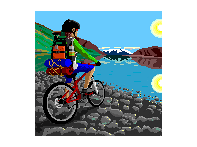 Bicycle Adventure bicycle bike nature pixel pixelart