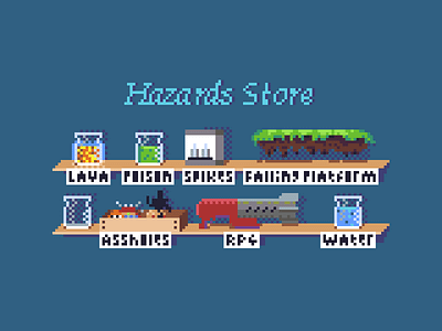 Hazards Store gamedev pixel pixelart