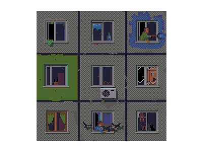 Panel House architecture pixel pixel art