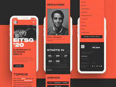 IT Conference 2020 - Mobile [Concept] branding clean concept conference creative dark design graphic design minimal mobile portfolio ui web website