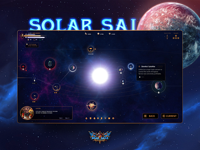 Solar Sails - Star System Navigation [Video Game Ui]