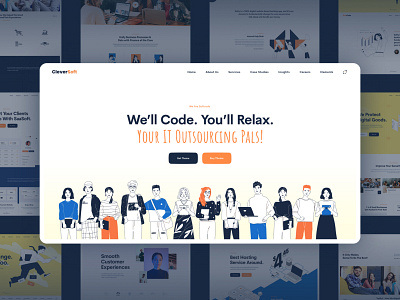 CleverSoft - SaaS WordPress b2b business concept creative dark design industry informational it outsourcing saas soft software ui web