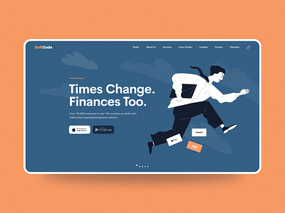 Cleversoft - Finance App landing app application branding concept creative dark design illustration landing linear logo page portfolio saas tech ui web