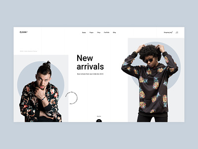 Elson - Main Home branding contemporary design fashion flat minimal minimalism shop typography ui urban ux web website