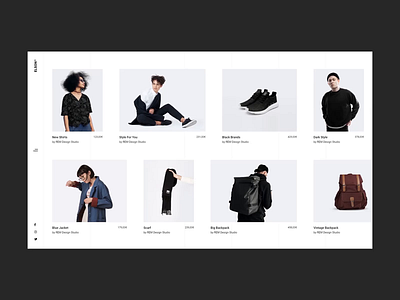 Elson - Horizontal Showcase animation branding contemporary design fashion flat minimal minimalism shop ui urban ux web website