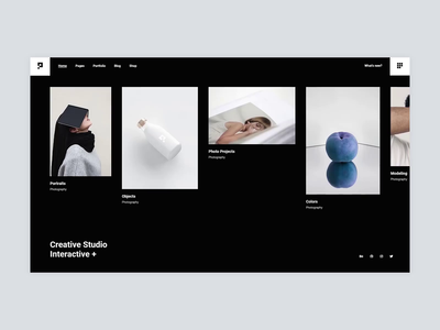 Pearce - Horizontal Portfolio agency animation bold branding creative design flat minimal minimalism portfolio ui ux web website
