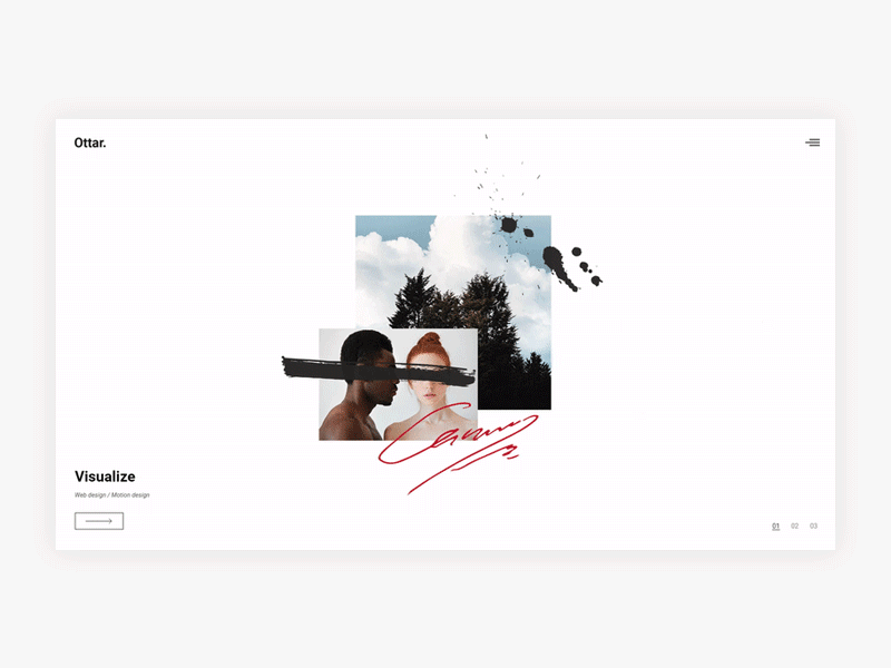 Ottar - Contemporary Portfolio Theme animation creative first shot flat hello dribbble illustration minimal minimalism portfolio ui ux web website wordpress