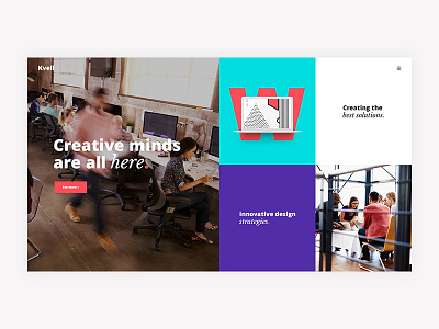 Kvell - A Creative Multipurpose Theme agency bold branding color colorful creative design flat minimal minimalism typography ui ux web website wordpress