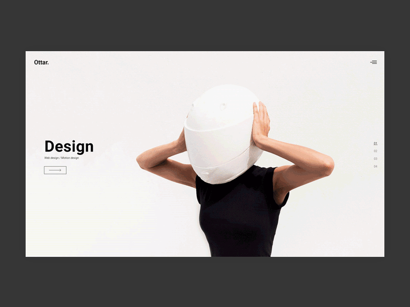 Ottar - Vertical Showcase agency art design flat minimal minimalism portfolio ui ux web website wordpress