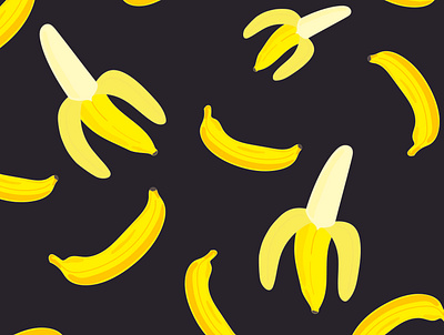 banana banana banana design black and yellow design illustration print simple