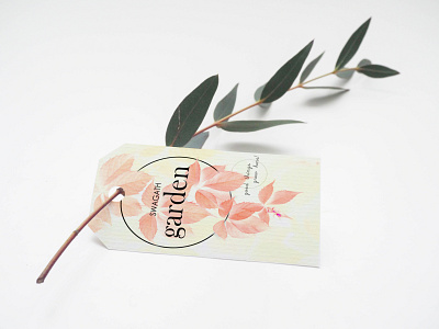 garden name card branding design logo simple vector