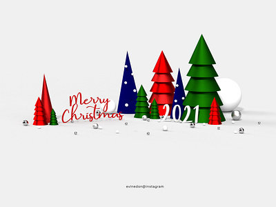 Merry Christmas 3D illustration