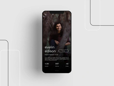 Dailyui 006 profile Page 006 2021 app black branding classic dailyui design gradient illustration minimal profile page simple trend ui web