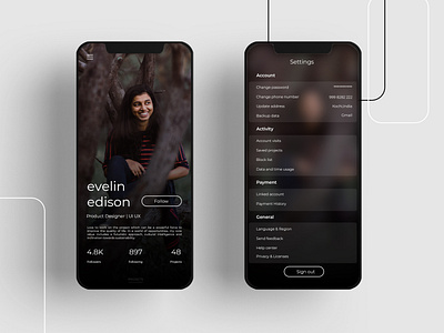 profile and settings daily ui 007