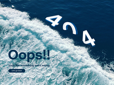 404page | daily ui 008 404 404page app branding dailyui drowning icon ocean oops typogaphy ux web webdesign