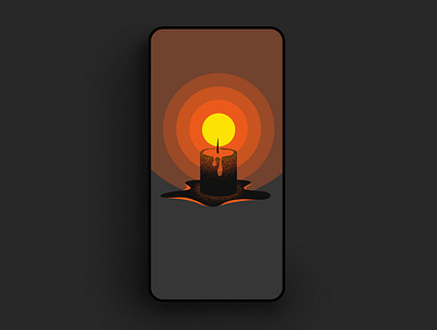 candle light appmockup black candle candle light dailyui design digital trends flat illustration interface minimal simple trends ui vector web