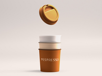 Pespresso Cup behance coffee cup espresso grafik tasarım illustrator istanbul logo pespresso photoshop sanat tipografi yaratıcı bulut