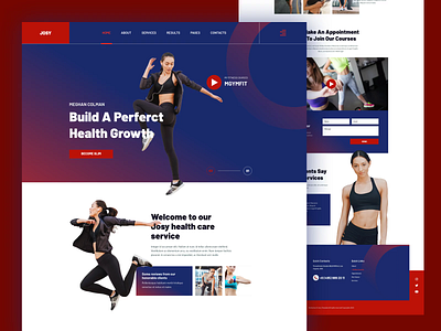 Josy – Sport & Fitness Website Design animation fitness graphic design gym merkulove personal trainer sport trainer
