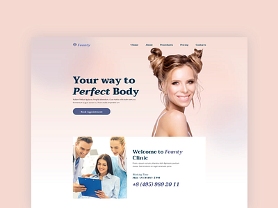 Feanty Beauty Clinic animation beauty beauty salon beauty shop beauty website clinic cosmetics cosmetics store graphic design merkulove salon skin skincare spa wellness