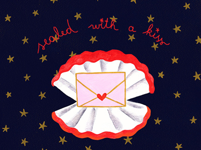 Shelly Mail apparel print design envelope fashion print graphic design illustration shell