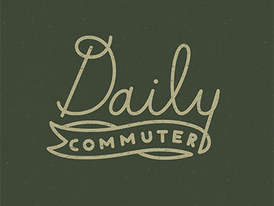 Daily Commuter Update cycling dribbble handtype illustration logo texture typography vector