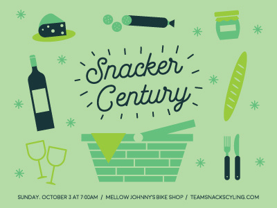 Snacker Century cheese cycling design dribbble food green icon illustration jelly snacks wine