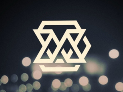 א מ כ abstract depth geometric hebrew logo personal shapes triangle