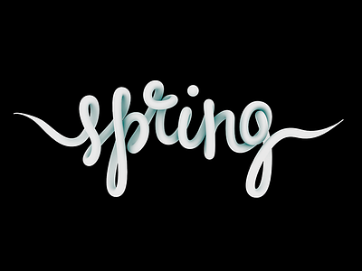 Spring Lettering 3d c4d cinema4d color design graphicdesign letter lettering typography
