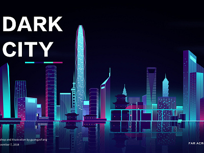 DARK CITY ui 插图 设计