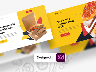 Pizza Web Header application banner design freebies header pizza ui ui design ux uxdesign