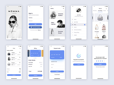 Minimal Shopping Mobile App UI Design