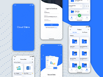 Cloud Store Mobile App UI Kit android app app ui application cloud cloud app cloud computing clouds file iphone kit mobile mobile ui storage store ui ui ux uiux ux