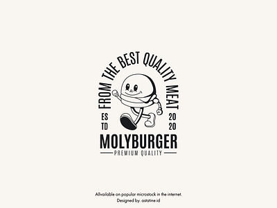 Retro burger logo concept burger character design graphic illustration logo minimal retro vintage