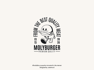 Retro burger logo concept