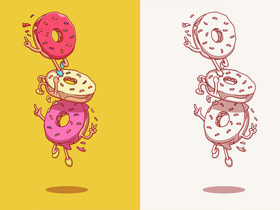Donuts Illustration branding design donut flat graphic design illustration logo vector